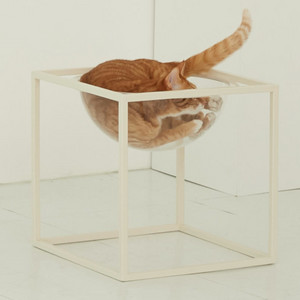 스튜디오 얼라이브 큐브 아크릴 고양이 해먹(핑크)