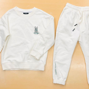 라이프워크 쭈리 셋업 빅라독 트레이닝복 정품 크림 M120사이즈 키즈