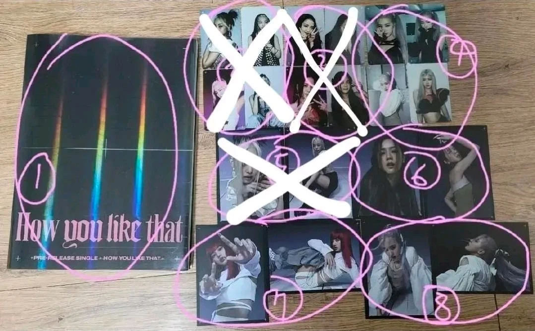블랙핑크 블핑 앨범 HOW YOU LIKE THAT HYLT 하율라익댓 제니 지수 리사 로제 포토카드 포카 엽서 이미지