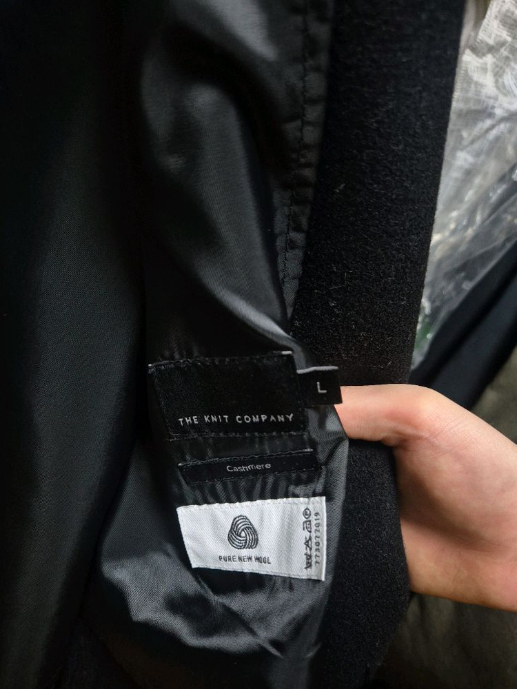 (새상품)더니트컴퍼니 로브 핸드메이드 코트 블랙(L) 이미지