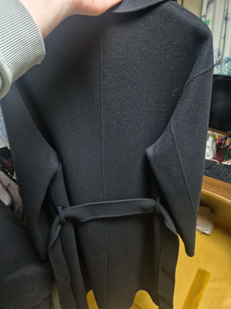 (새상품)더니트컴퍼니 로브 핸드메이드 코트 블랙(L) 이미지