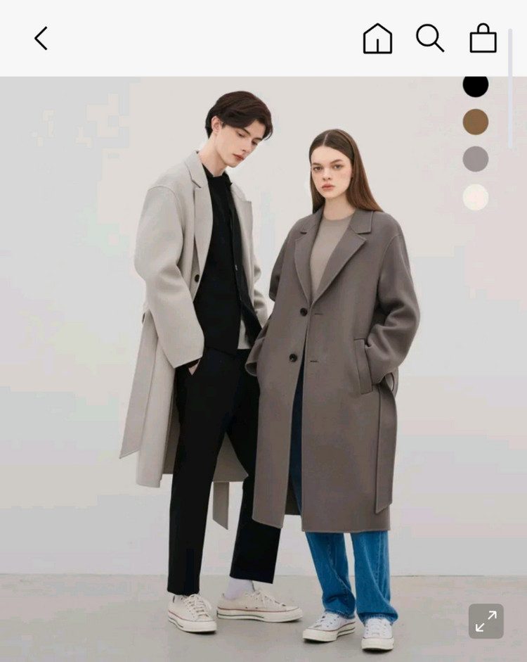 (새상품)더니트컴퍼니 로브 핸드메이드 코트 블랙(L) 이미지