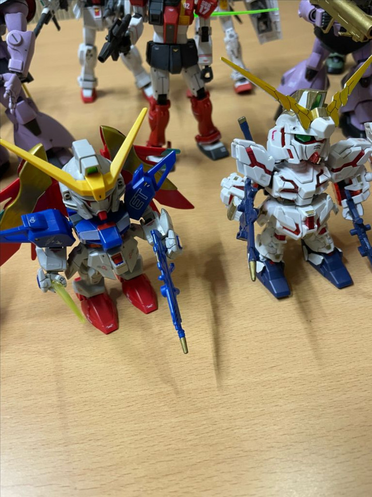 건담 hg,sd 도색,마감 작업된 조립품--5