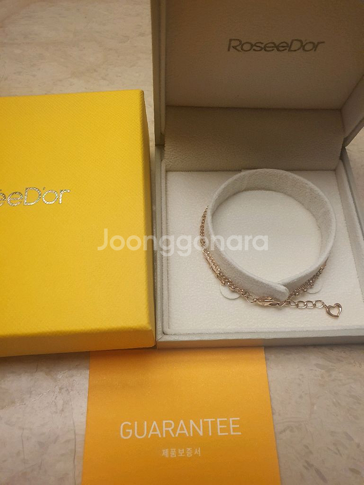 로제도르 14k 골드 체인 팔찌--3