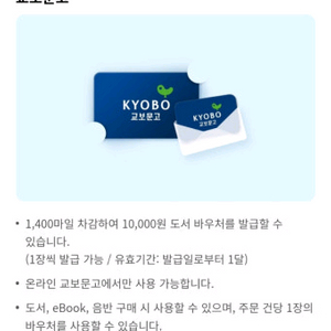 교보문고 1만원 도서 바우처