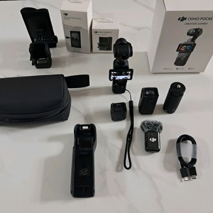가격내림 DJI 오즈모 포켓3 크리에이터 콤보 풀셋+메모리256gb+백팩스트랩+확장어댑터+nd필터 세트
