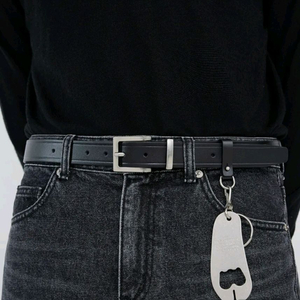 [26~28]베라펠레 미니멀 레더 벨트 - 모던 블랙