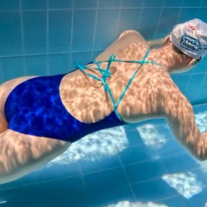 미착용) 턴앤고 블루 수영복 L