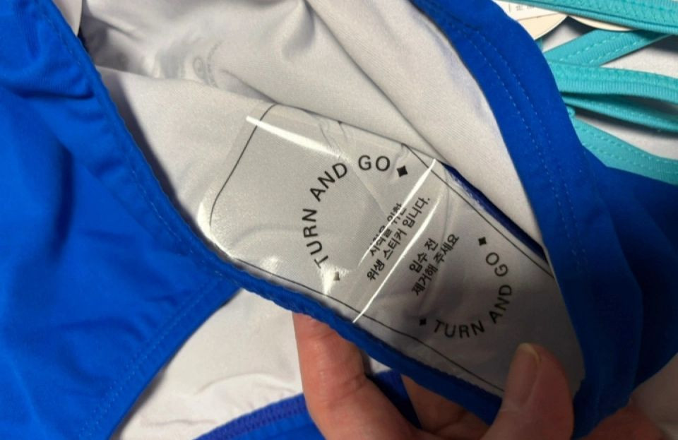 미착용) 턴앤고 블루 수영복 L--3