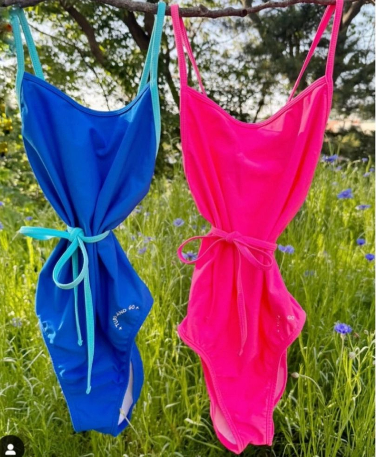 미착용) 턴앤고 블루 수영복 L--5