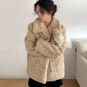 드온도(de Ondo) 카나 시어링 푸들퍼 자켓 프리사이즈 새상품