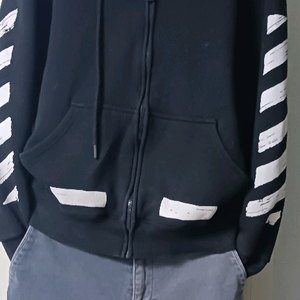 오프화이트 후드 집업 M