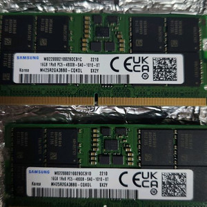 노트북용 삼성 시금치램 DDR5 4800 16GBx2 팝니다.