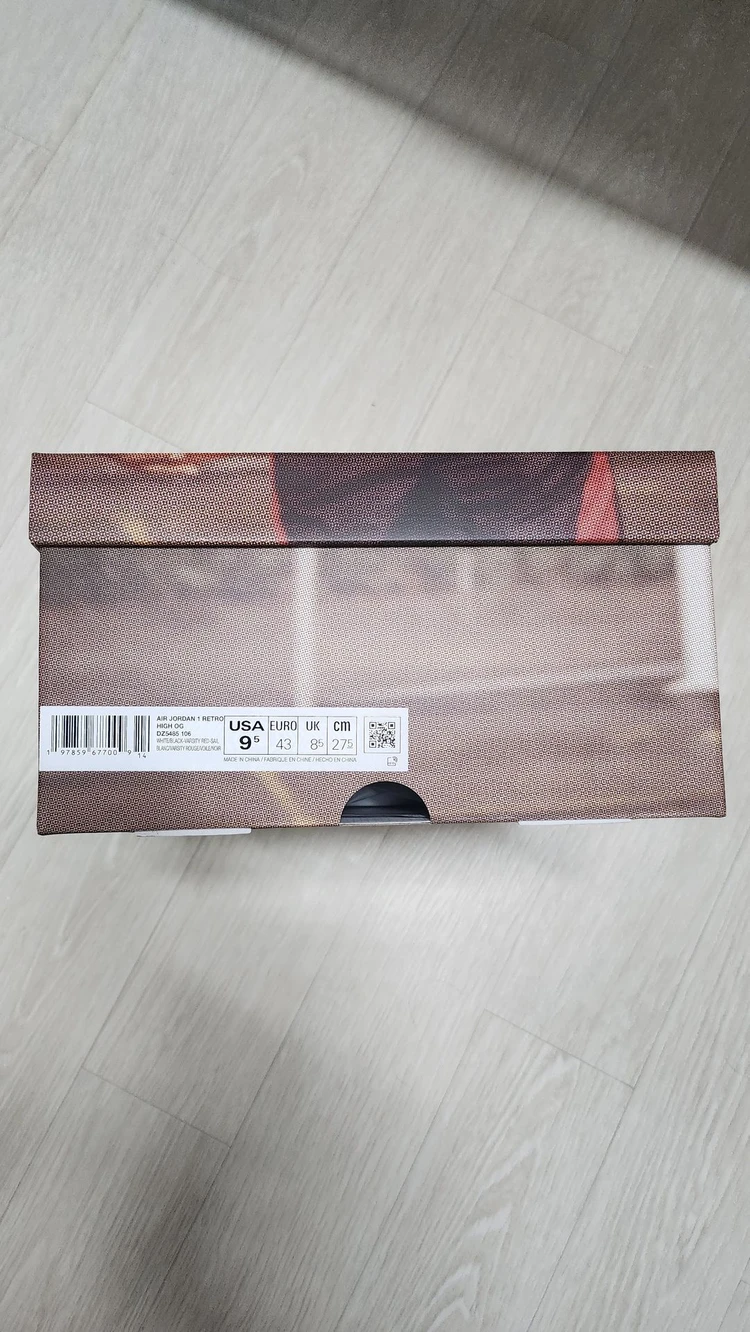 나이키 에어조던 1 레트로 하이 OG '블랙 토' 275mm 팝니다. 이미지