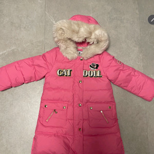 프렌치캣 구스다운 롱패딩 120사이즈 밀리밤 원피스