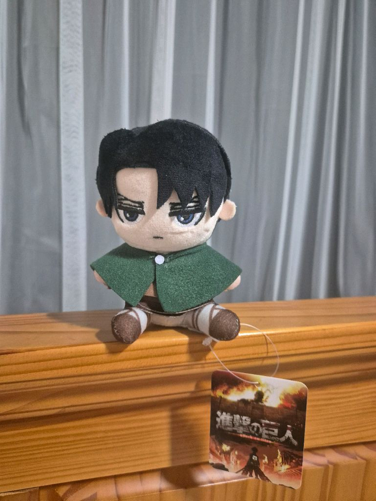 진격의 거인 리바이 봉제인형 누이구루미 키링--1