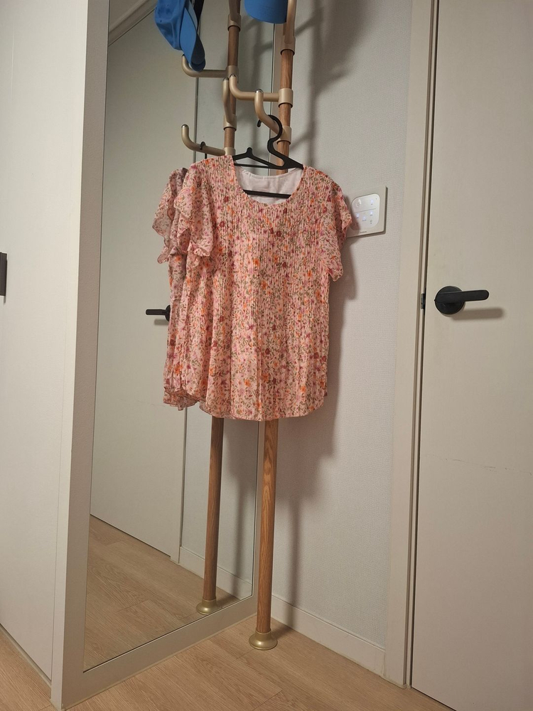 플라워 패턴 원피스(분홍색)--1