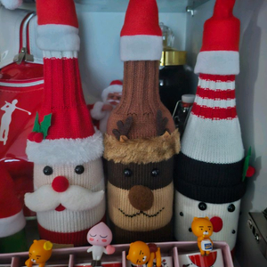 크리스마스트리 장식 의자커버 산타모자 와인병커버 파티용품 장식세트