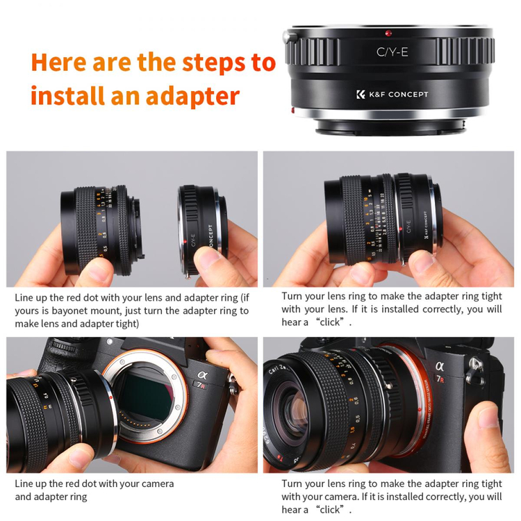 KnF Concept CY-E 콘탁스 C/Y 렌즈-소니 E 어댑터 (뒤캡포함) (새상품) 이미지