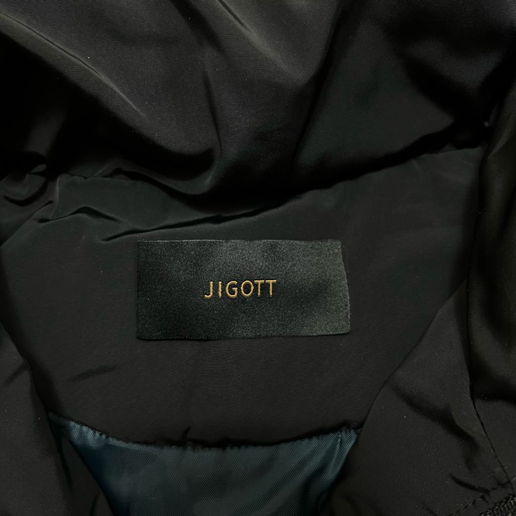 지고트 여성 구스다운 스웨이드 배색 롱패딩 [블랙] 88-90-160--3