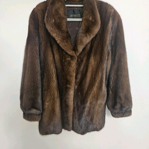 대동모피 밍크 코트 브라운