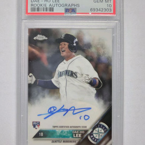 이대호 탑스크롬 루키 친필 싸인 온오토 PSA10 등급카드 이미지