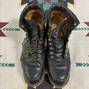 RRL 블랙 레더 워크 부츠(9)