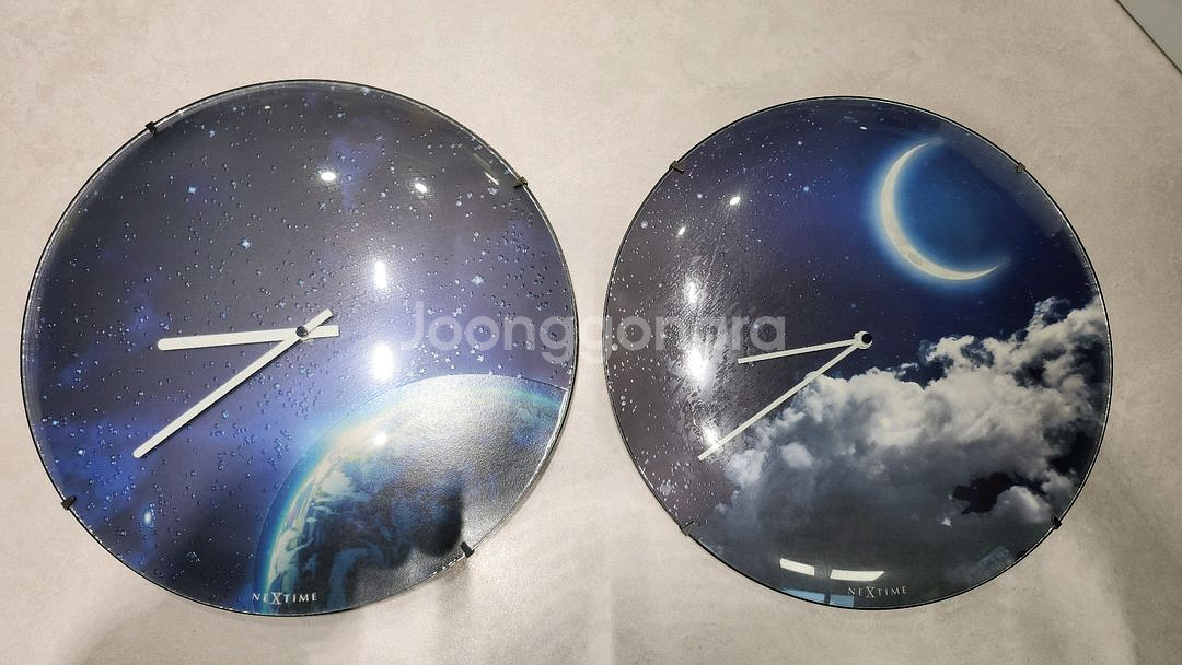 인테리어 야광 벽시계 2개 세트 일괄--0