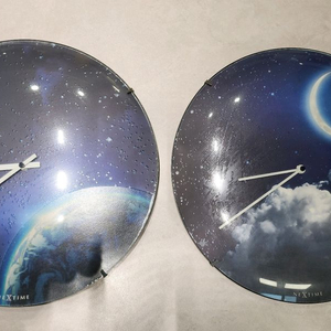 인테리어 야광 벽시계 2개 세트 일괄