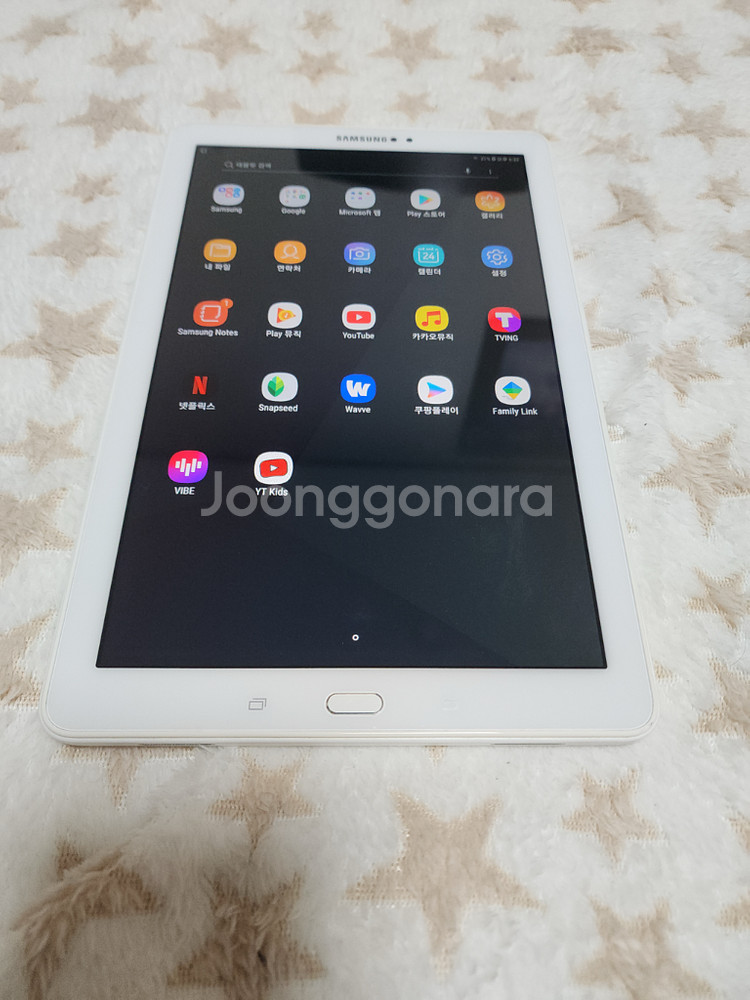 삼성 갤럭시탭A with S Pen.(화이트) SM-P580.32G. 파손기스없음.넷플릭스.유튜브가능.터치.카메라--5