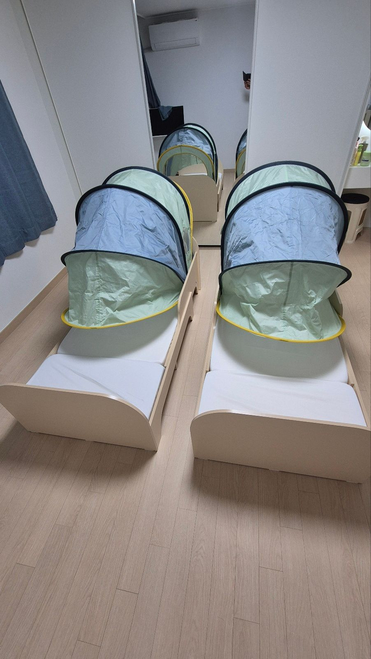 리바트 꼼므 길이조절 침대 2개--3