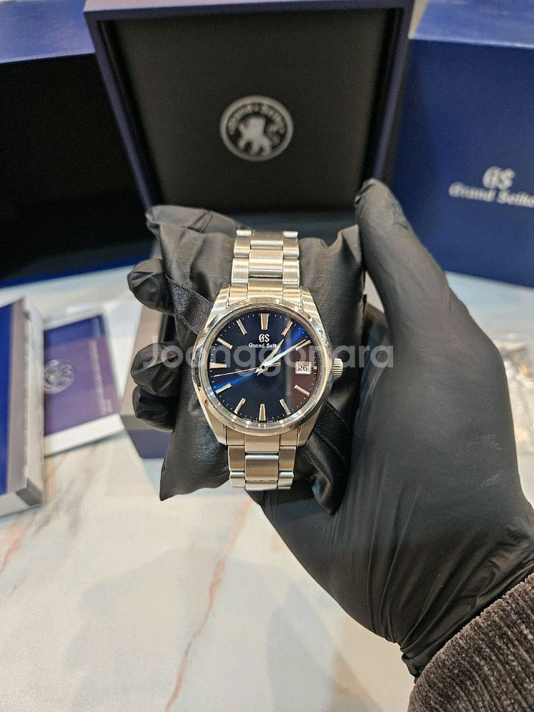 그랜드세이코 sbgp013 쿼츠 청판 남성세계 메탈 은장--1