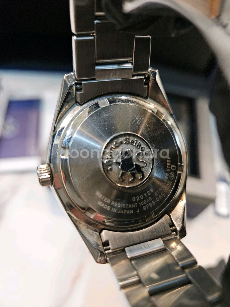 그랜드세이코 sbgp013 쿼츠 청판 남성세계 메탈 은장--3