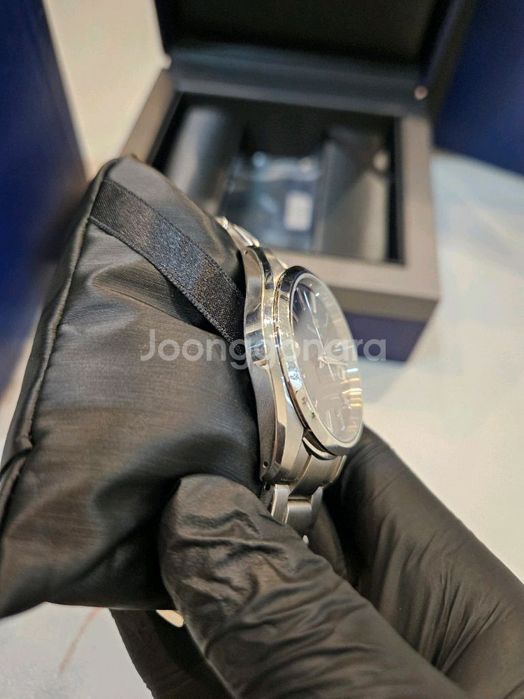 그랜드세이코 sbgp013 쿼츠 청판 남성세계 메탈 은장--8