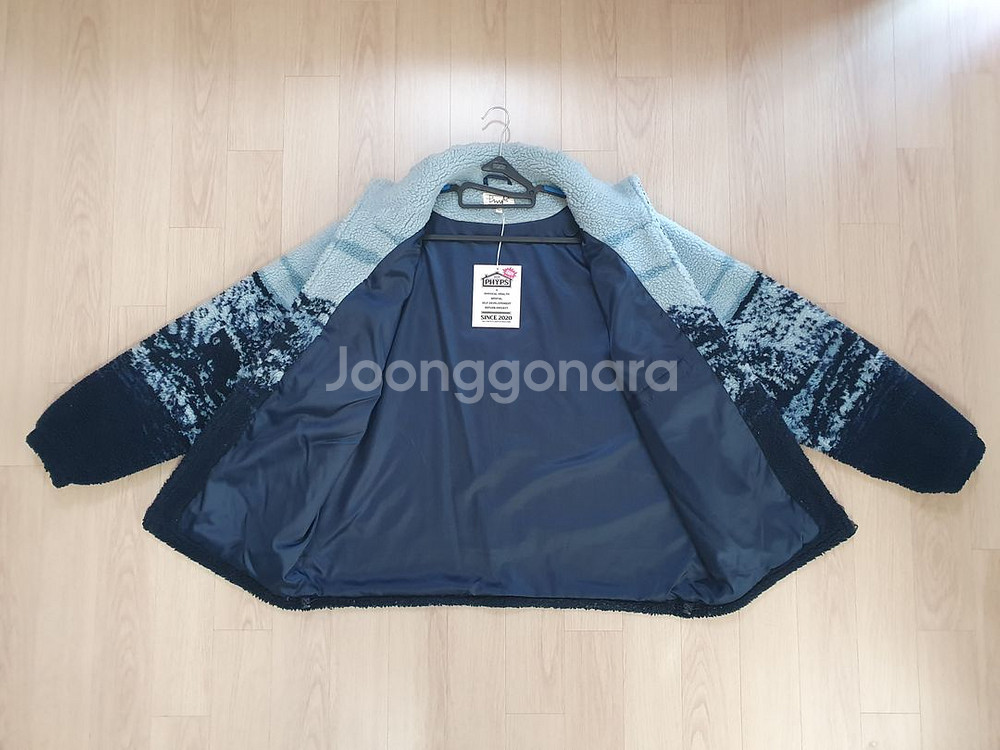 피지컬 디파트먼트 스노우 마운틴 보아 플리스 후리스 자켓 블루 L (침착맨 착용)--1