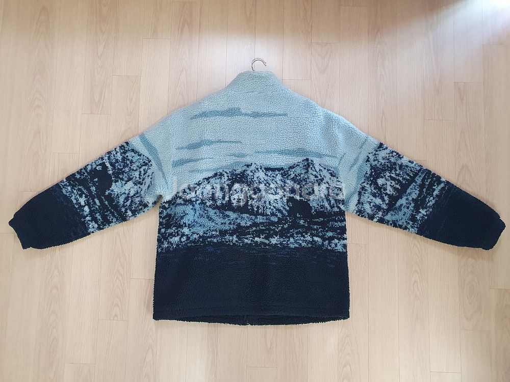 피지컬 디파트먼트 스노우 마운틴 보아 플리스 후리스 자켓 블루 L (침착맨 착용)--2