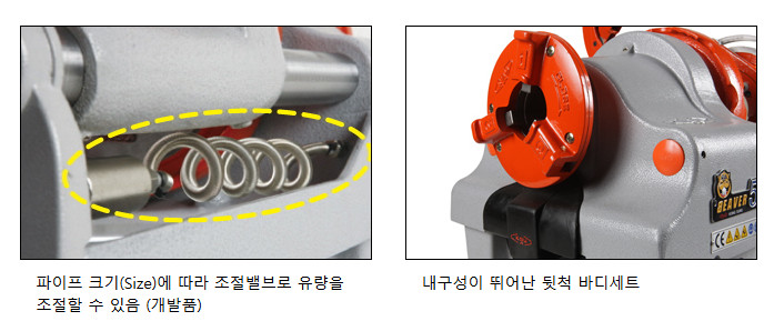 공성 파이프머신 배관 파이프나사탭 KSU N50A 50mm(2인치)-수동 다이헤드--2