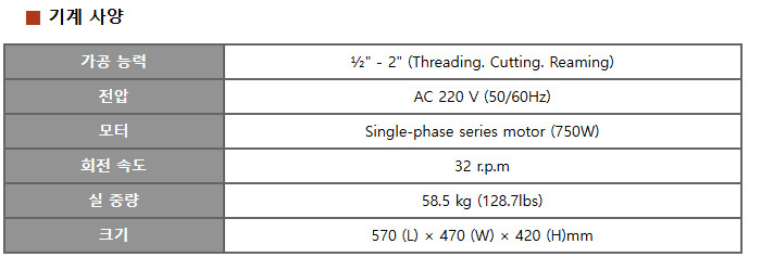 공성 파이프머신 배관 파이프나사탭 KSU N50A 50mm(2인치)-수동 다이헤드--3