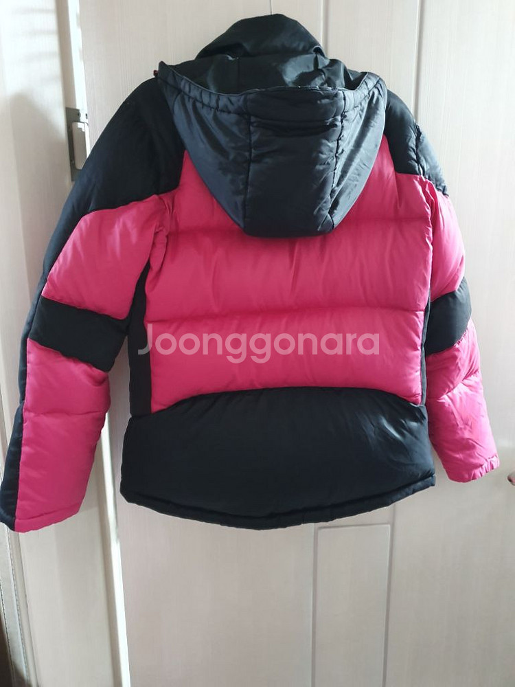 아디다스 덕다운 숏패딩 85. 블랙 핑크 오리털 90%--6