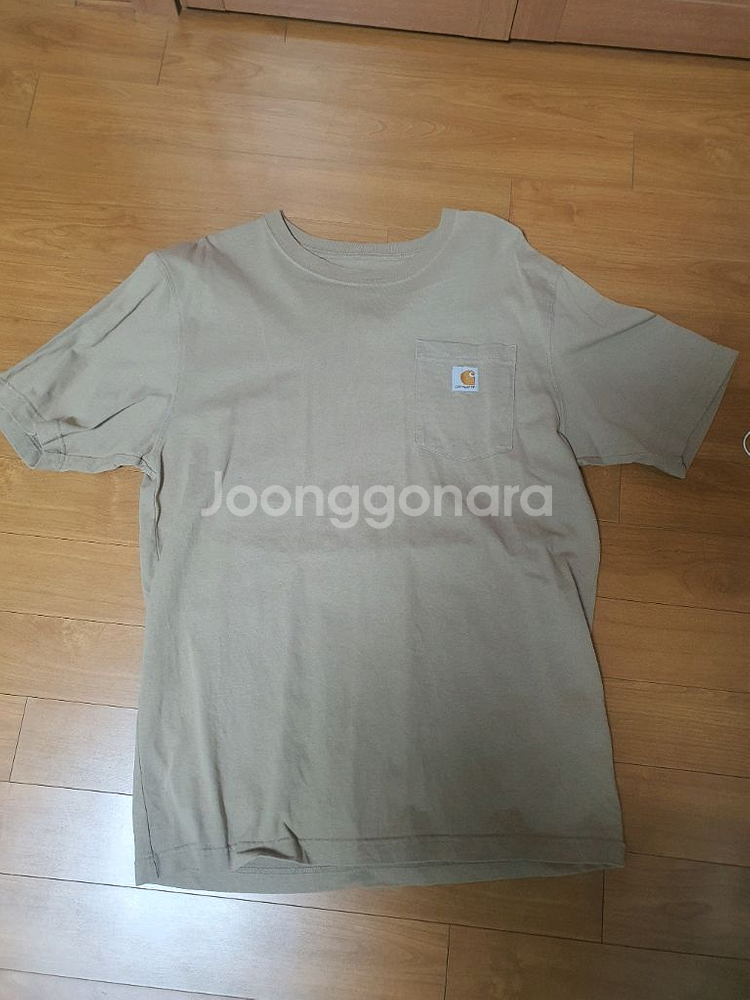 칼하트 브라운 포켓 반팔티 M--0