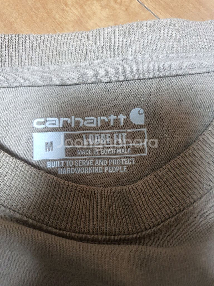 칼하트 브라운 포켓 반팔티 M--2