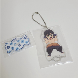 귀멸의칼날 밀키 콜라보 이노스케 아크릴 스탠드 키링 새상품 귀칼