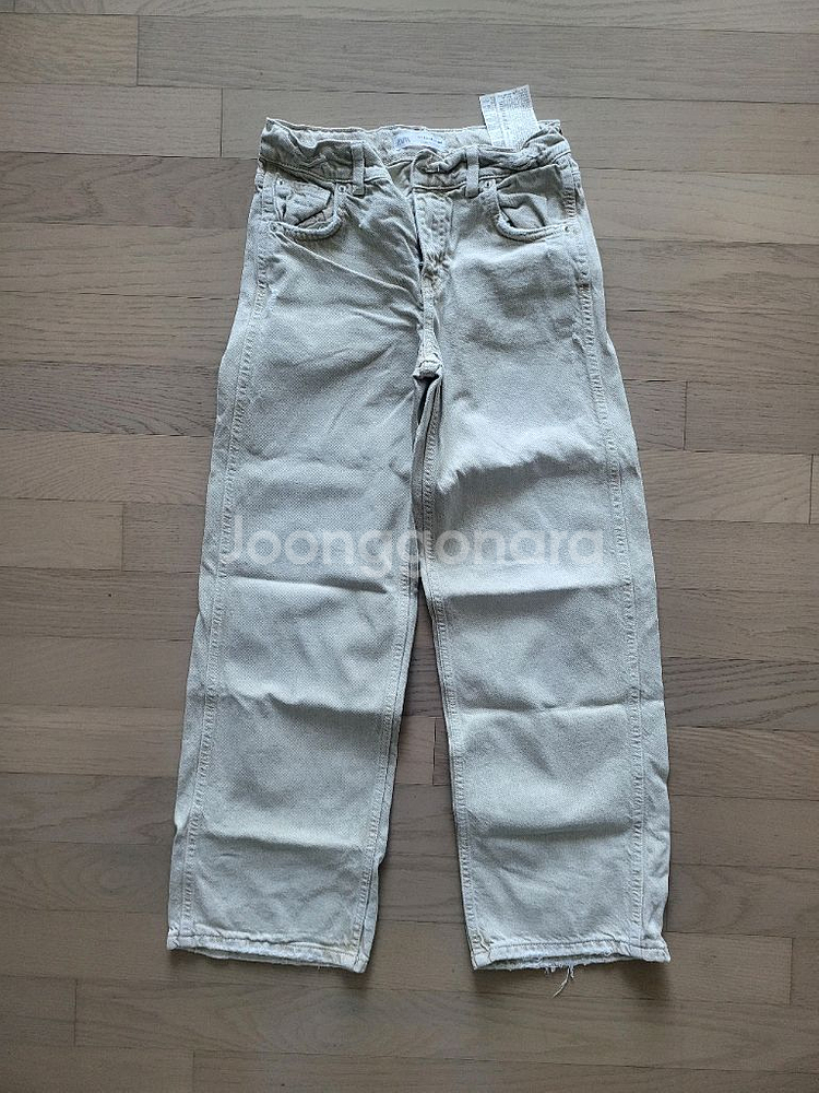 ZARAKIDS 13~14세 와이드 데님 팬츠 베이지--0