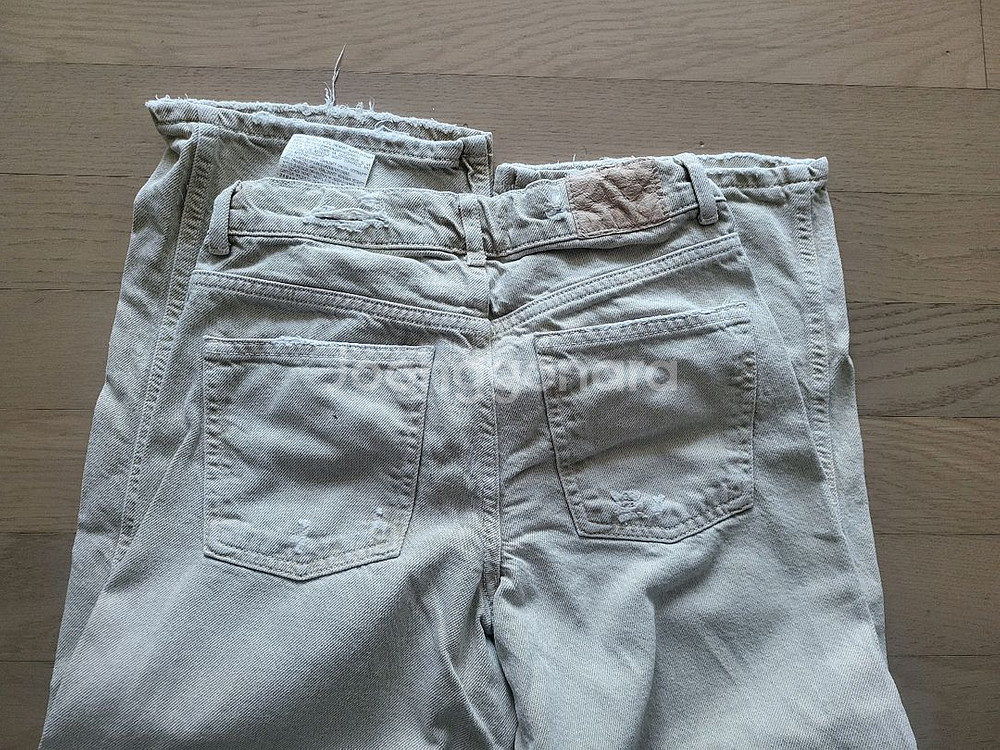 ZARAKIDS 13~14세 와이드 데님 팬츠 베이지--1