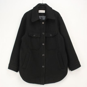 마레(MARÉE) 블랙 빅포켓 울 코트