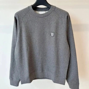 (새거) 메종키츠네 맨투맨 그레이/블랙