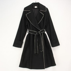 듀엘(DEWL) 빅카라 화이트 스티치 롱코트 (55)