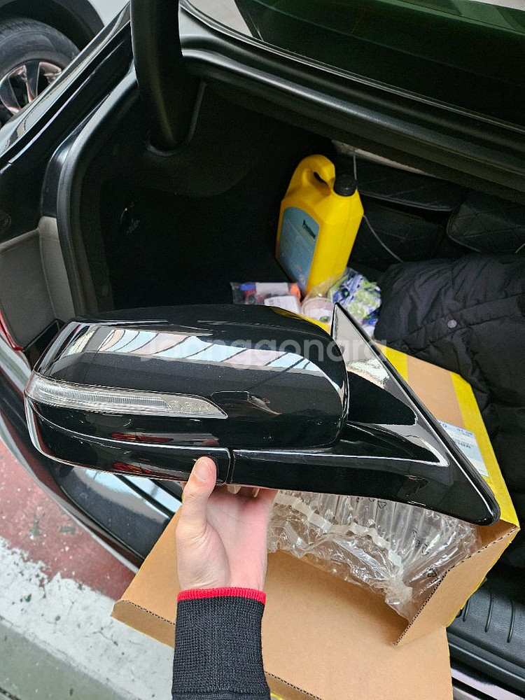 제네시스DH 조수석 사이드미러 부품용--1