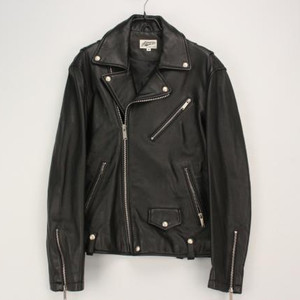 에이징씨씨씨(Agingccc) 램스킨 더블 라이더 자켓 (M)