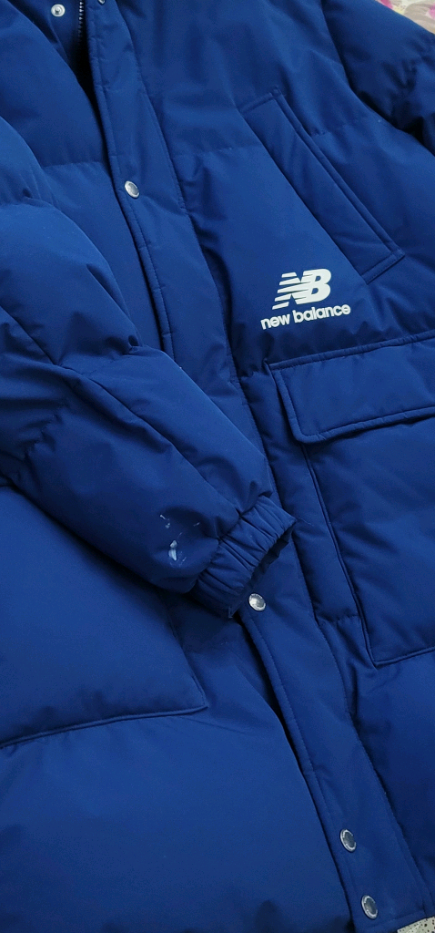 뉴발란스 케이브 퀼팅 미드롱 구스다운 블루 남녀공용--6